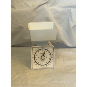 Vintage HANSON 25lb Utility Kitchen Scale Made in USA With Tray & Original‎ Box